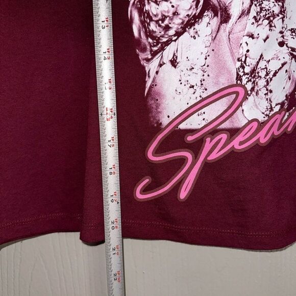 Old Navy Britney Spears Maroon Cropped Graphic Tee sz M - Picture 5 of 5